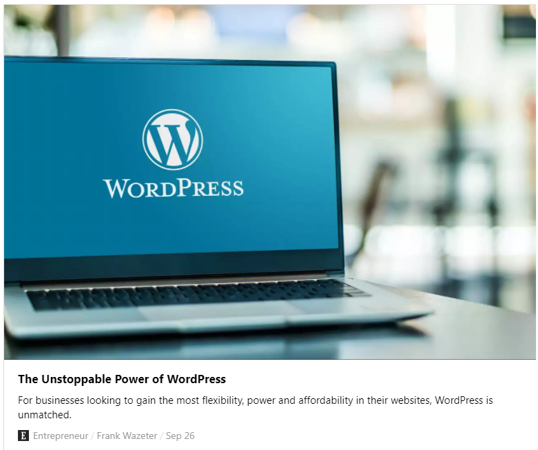 THE UNSTOPPABLE POWER OF WORDPRESS