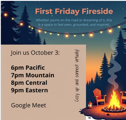 October First Friday Fireside!.......Oct. 3rd